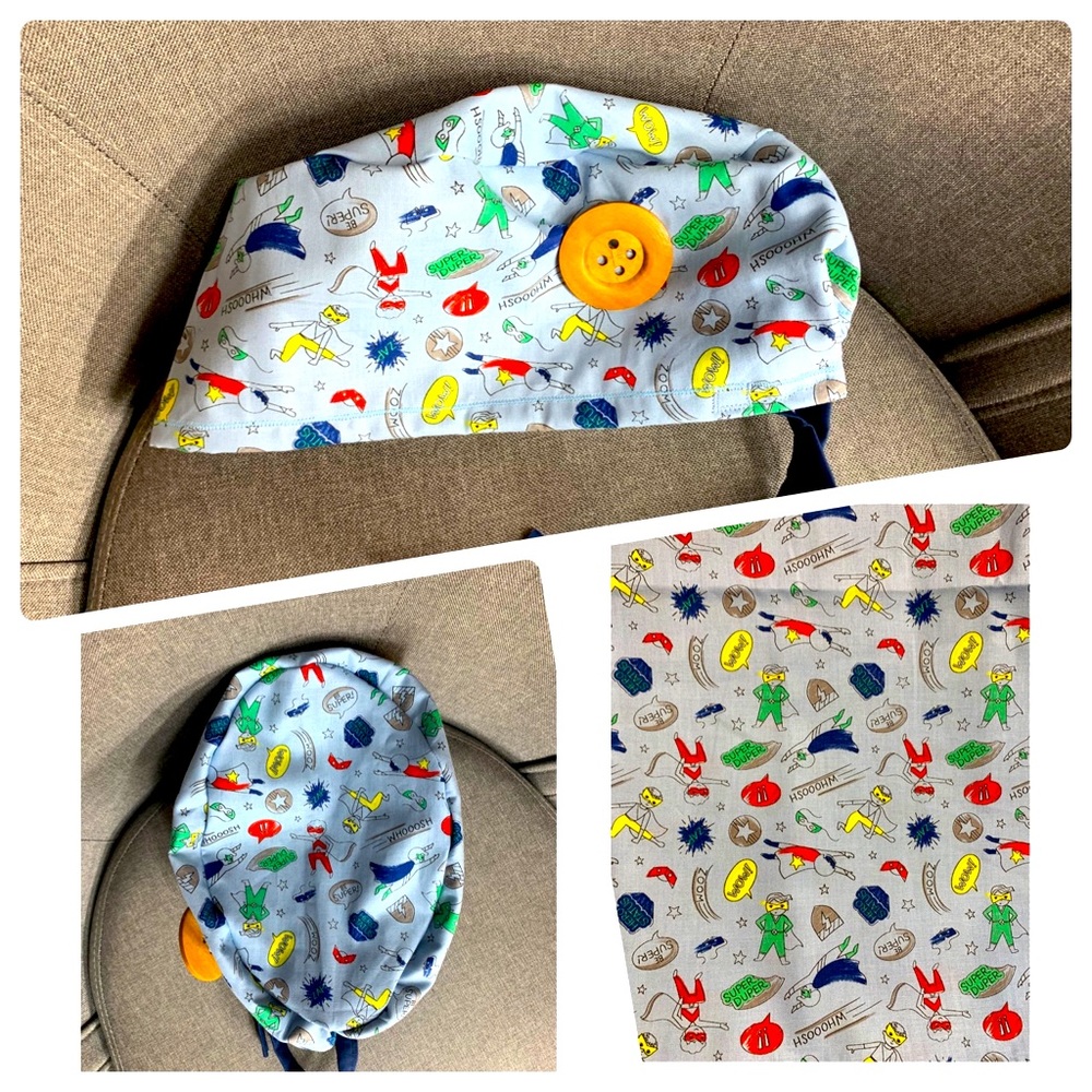 Ready toShip High Quality Fitted Scrub Cap wButton